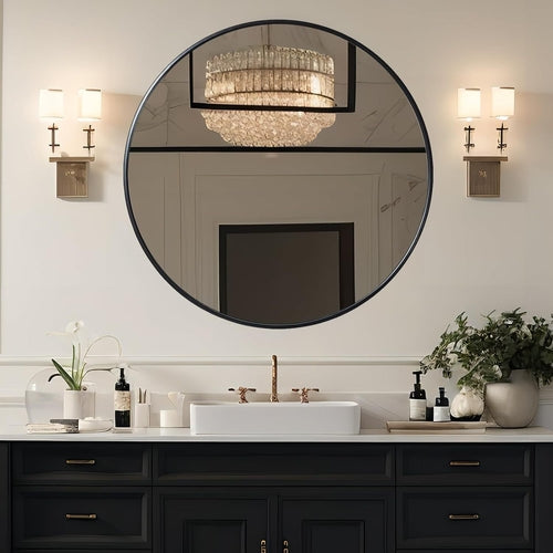 Eclipse Modern Infinity Mirror — Matte Black Frame (39")